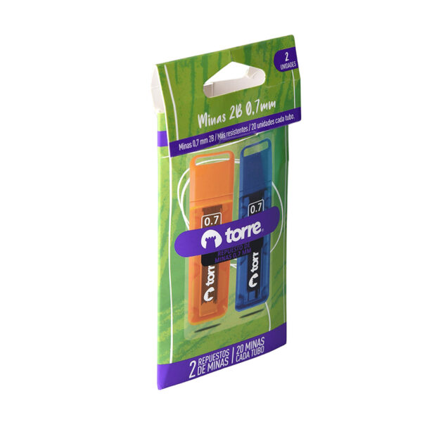 Repuesto Minas 0.7 mm. 2B Blíster 2 Und. - Torre - Imagen 3