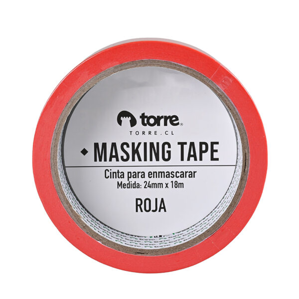 Cinta Masking Rojo 24mm. x18m. – Torre - Imagen 2