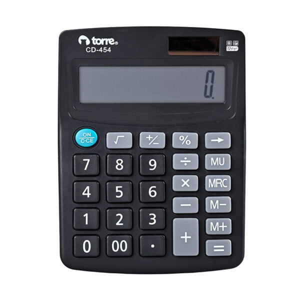 Calculadora Escritorio Negra 454 - 12 Dígitos - Torre
