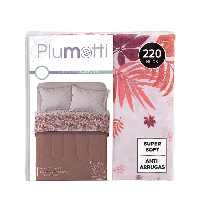 Sábana Microfibra 2 Plazas / Ginkgo - Plumetti - Imagen 4