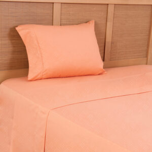 Sábanas Microfibra Embossed 1.5 Plazas / Coral - Plumetti