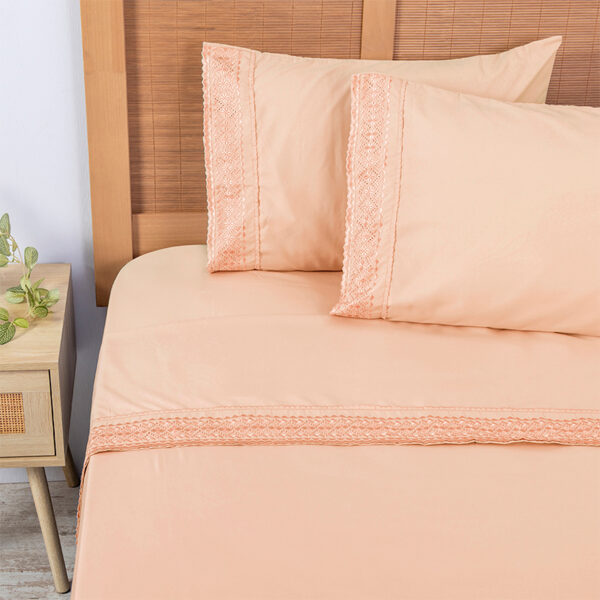 Sábanas Microfibra Broderie 2 Plazas / Damasco - Plumetti