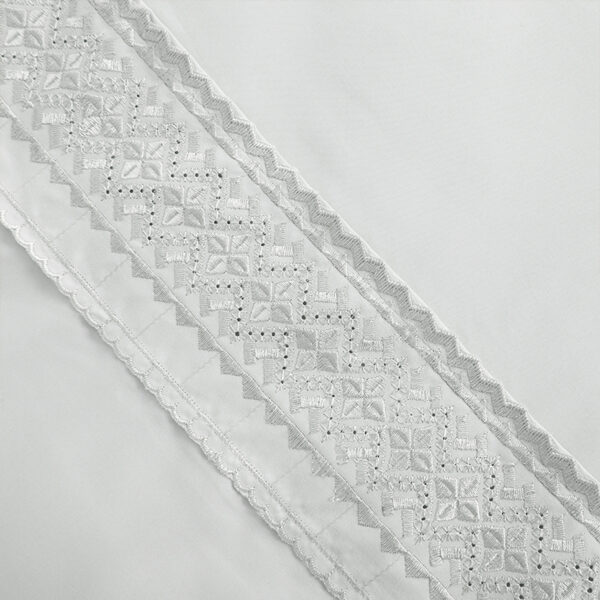 Sábanas Microfibra Broderie 1.5 Plazas / Celeste - Plumetti - Imagen 2