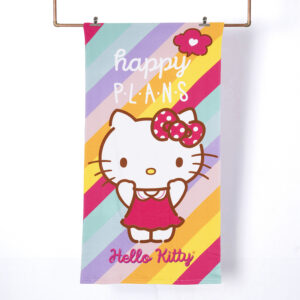 Toalla de Playa 70x140 cm + Bolso / Hello Kitty Arcoíris - Mashini