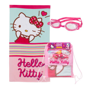Set Toalla 70x140 cm. + Lentes de Agua / Hello Kitty Raya - Mashini