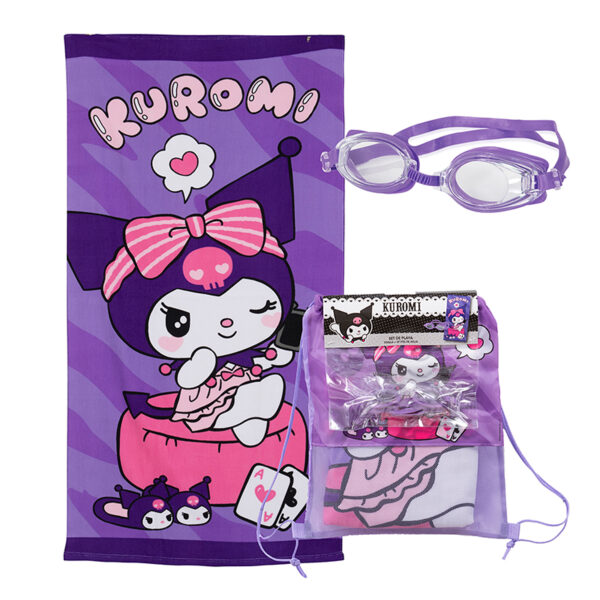 Set Toalla 70x140 cm. + Lentes de Agua / Kuromi Mora - Mashini