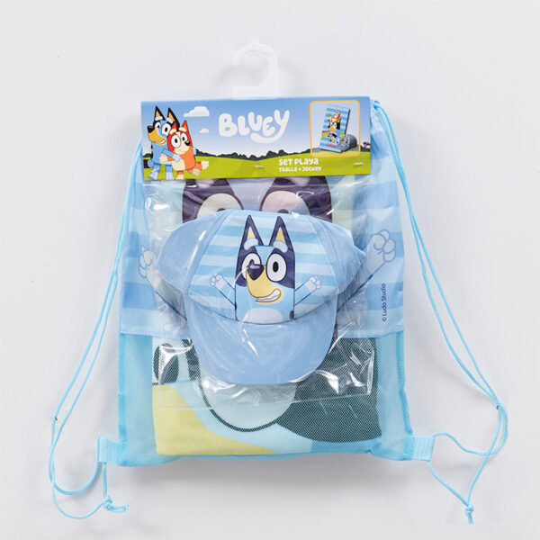 Set Toalla de Playa 70x140 cm. + Jockey / Bluey Familia - Mashini - Imagen 4