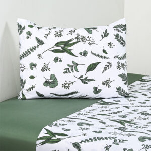 Juego de Sábanas Estampadas 200 Hilos 1.5 Plazas / Greenery - Cannon
