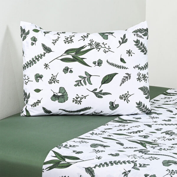 Juego de Sábanas Estampadas 200 Hilos 1.5 Plazas / Greenery - Cannon