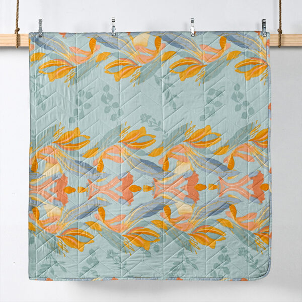 Quilt Estampado 1.5 Plazas / Aquamarine - American Family by Cannon - Imagen 2