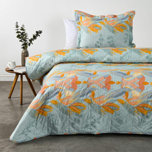 Quilt Estampado 1.5 Plazas / Aquamarine - American Family by Cannon
