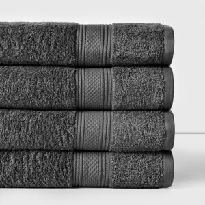 Toalla de Baño 100% Algodón 450 grs. 76x160 cm / Gris - American Family by Cannon