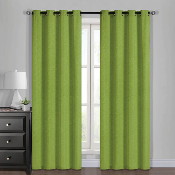 Set Cortinas Multitono 140x220cm. PolyCotton / Verde - Jovial