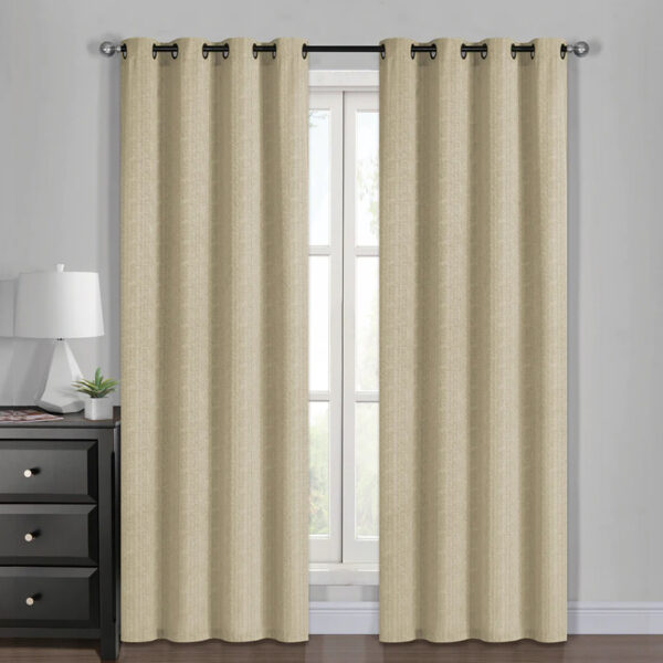 Set Cortinas Multitono 140x220cm. PolyCotton / Beige - Jovial
