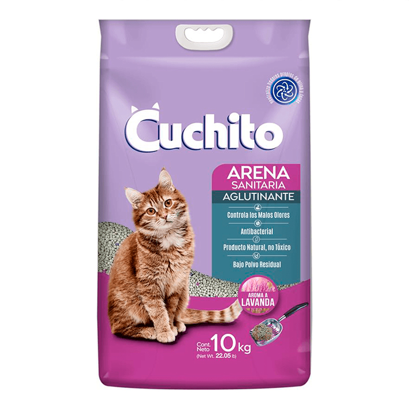 Arena Aglutinante para Gato 10 Kg / Lavanda - Cuchito