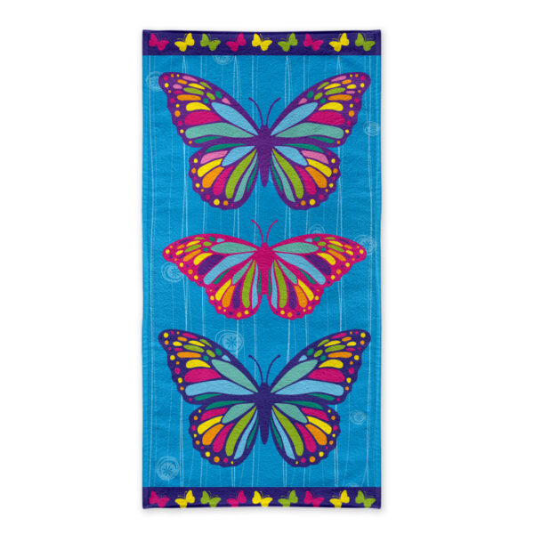 Toalla de Playa Velour 70x140 cm / Butterflies - Chiteco by Lourdes