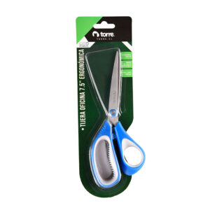 Tijera de Oficina 7.5" Ergonómica Blíster - Torre