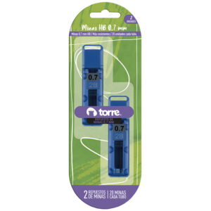 Blíster 2 Repuestos Minas 0.7 mm. 20 Und. - Torre