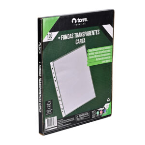 Fundas Transparentes Tamaño Carta 100 und. - Torre