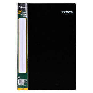 Carpeta 60 Fundas Oficio Negra - Torre