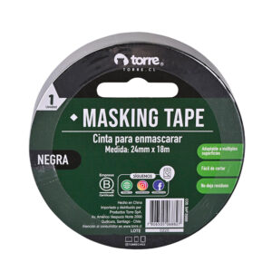 Cinta Masking Negro 24mm. x18m. – Torre