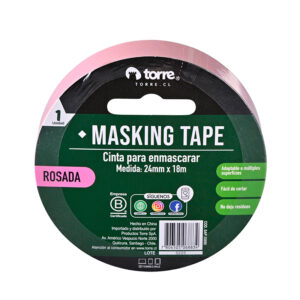 Cinta Masking Rosada 24mm. x18m. – Torre