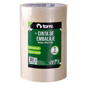 Set 3 Cintas de Embalaje Transparente 48mm. x40m. - Torre