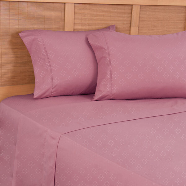 Sábana Microfibra Embossed 2.5 Plazas / Rojo - Plumetti - Imagen 3