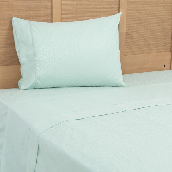 Sábanas Microfibra Embossed 1.5 Plazas / Verde - Plumetti - Imagen 3