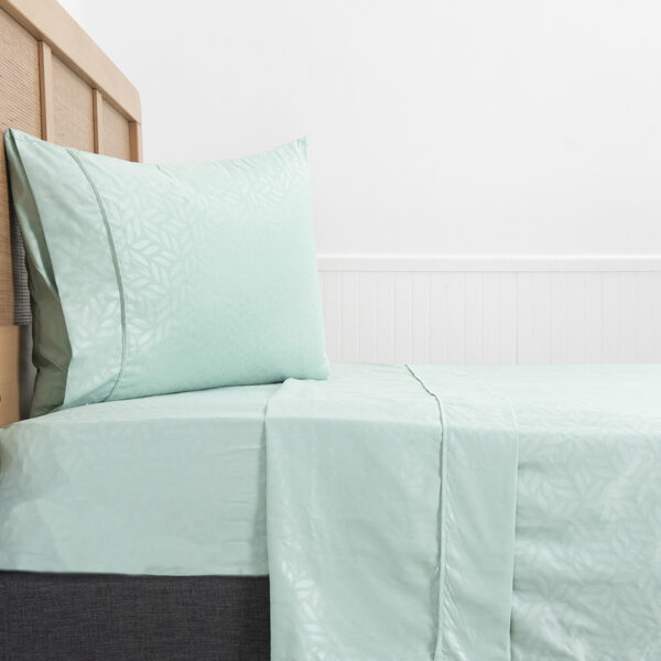 Sábanas Microfibra Embossed 1.5 Plazas / Verde - Plumetti - Imagen 4