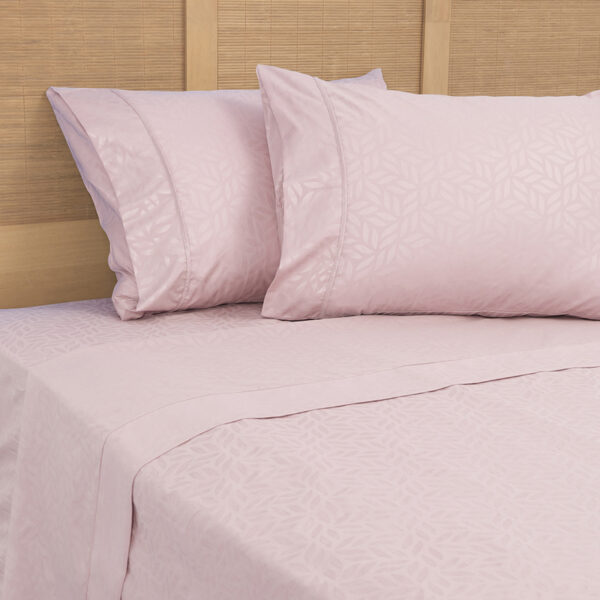 Sábana Microfibra Embossed 2.5 Plazas / Rosado - Plumetti - Imagen 3