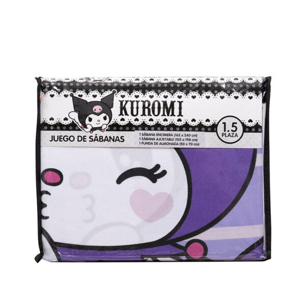 Juego Sábana Microfibra Single / Kuromi Coqueta - Mashini - Imagen 3