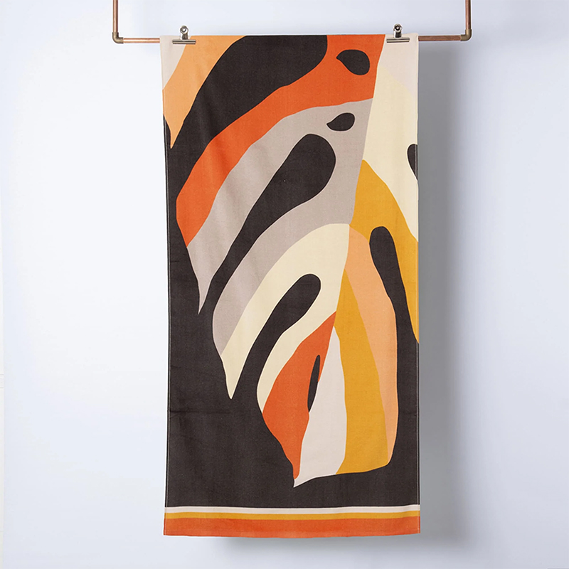 Toalla de Playa Algodón Velour 70x150cm. / Monstera - Mashini