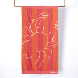 Toalla de Playa Jacquard 100x180cm. / Crab - Mashini