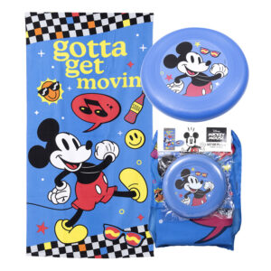 Set Toalla de Playa 70x140 cm. + Frisbee / Mickey Movin - Mashini