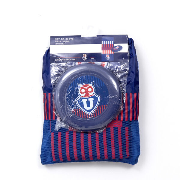 Set Toalla de Playa 70x140 cm. + Frisbee / U. de Chile Stroke - Mashini - Imagen 4