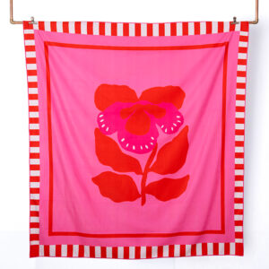 Toalla Playa Deportiva XL 170x180 + Bolso / Flor - Mashini
