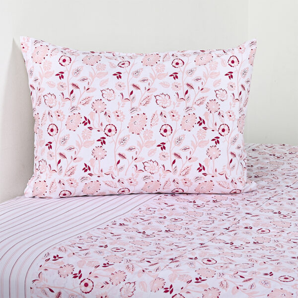 Juego de Sábanas Estampadas 144 Hilos 1.5 Plazas / Trópico Rosa - American Family