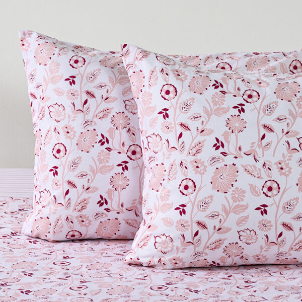 Juego de Sábanas Estampadas 144 Hilos 2.5 Plazas / Trópico Rosa - American Family - Imagen 2