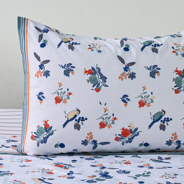 Juego de Sábanas Estampadas 144 Hilos 1 Plaza / Citrus Azul - American Family - Imagen 2