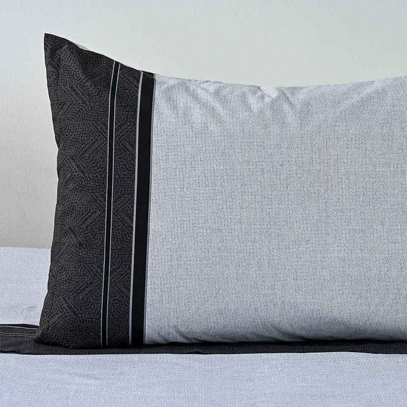 Juego de Sábanas Estampadas 144 Hilos 1 Plaza / Zircon Negro - American Family - Imagen 2