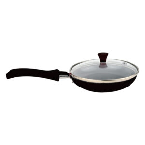 Mini Sartén Aluminio C/Tapa 14 cm. / Negro - Doral