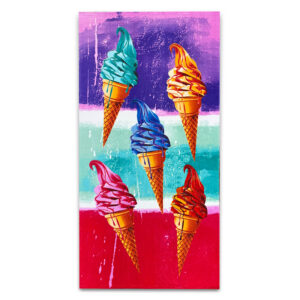 Toalla de Playa Estampada Aruba 70x140 cm / Helados - Doral