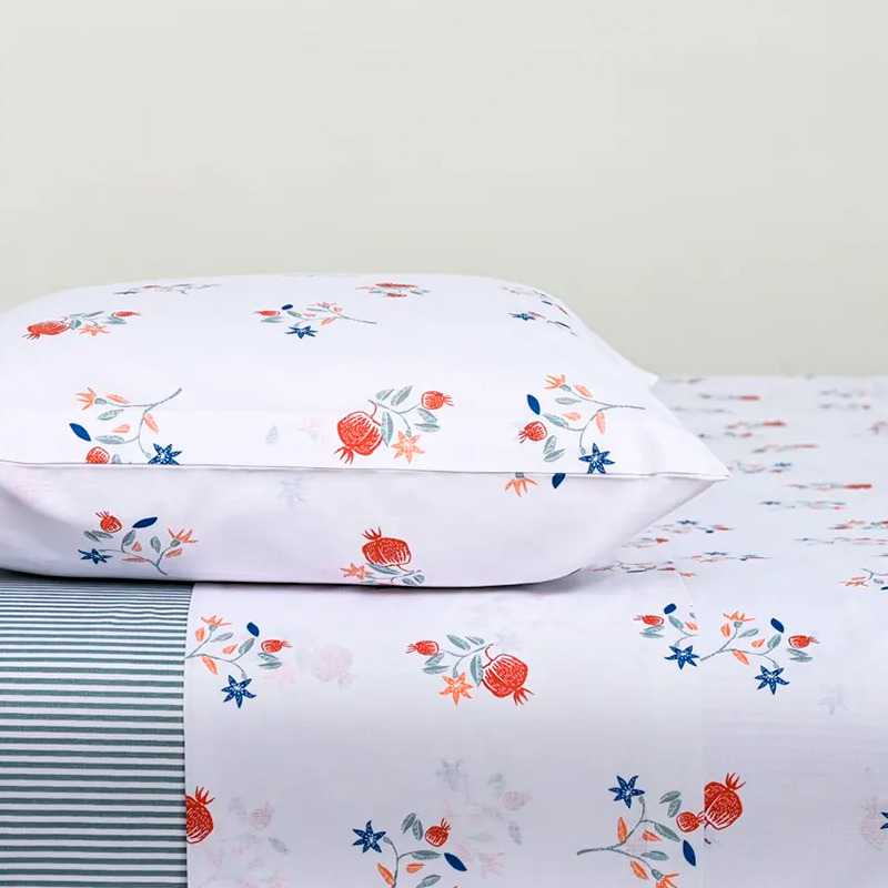 Juego de Sábanas Estampadas 144 Hilos 1 Plaza / Citrus Azul - American Family - Imagen 2