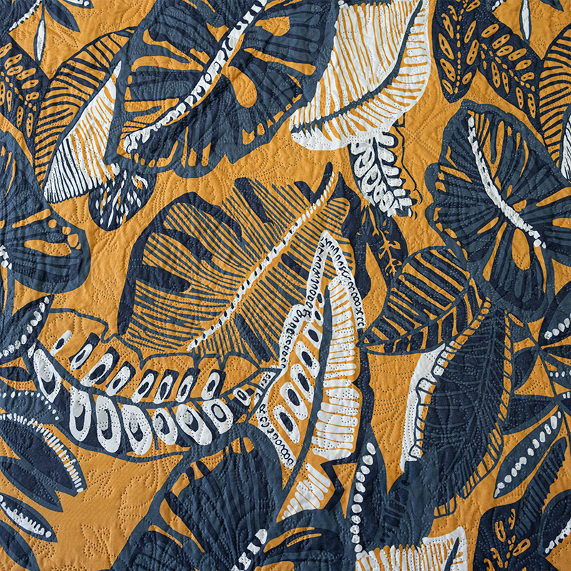 Quilt Hotpress Estampado 2.5 Plazas / Jungla Azul Salmón - Doral - Imagen 2