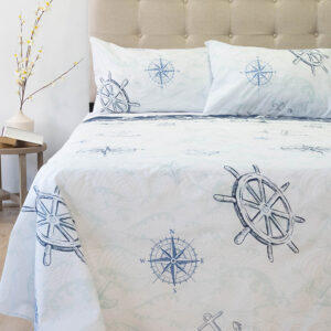 Juego de Sábanas 144 Hilos Composé Premium 2.5 Plazas / Waves - Doral